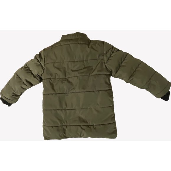 Members Mark Size 4T Toddler Cozy Boys Puffer Snow Jacket Army Green Orange Ski - Picture 5 of 13